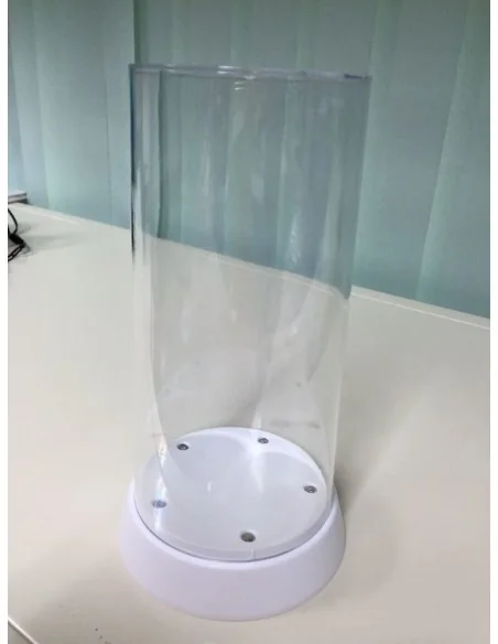 Flat Top Acrylic Display Case with LED Light (ø84 x 185mm) - Master...