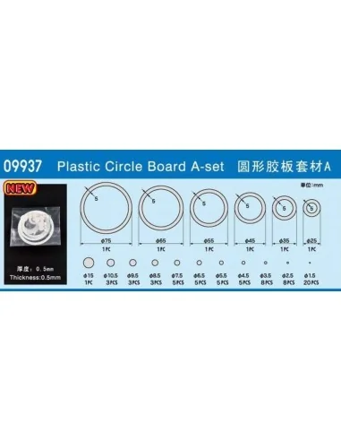 Plastic Circle Board A-set - Master Tools 09937