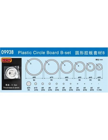 Plastic Circle Board B-set - Master Tools 09938