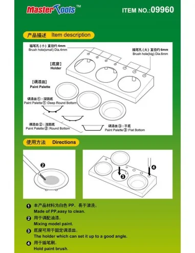 Paint Palette with Holder - Master Tools 09960
