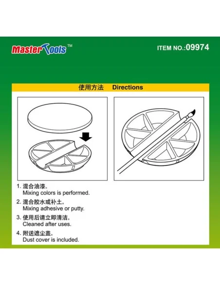 Paint Pallet with Brush Rest - Master Tools 09974