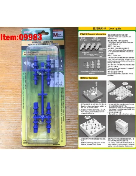 Holding/Guide pin for silicone mould-M (Blue) - Master Tools 09983