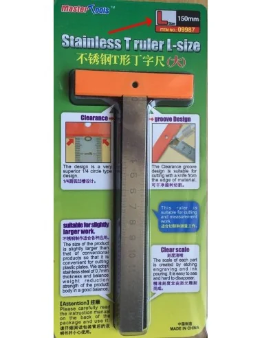 Stainless T Ruler L-size - Master Tools 09987