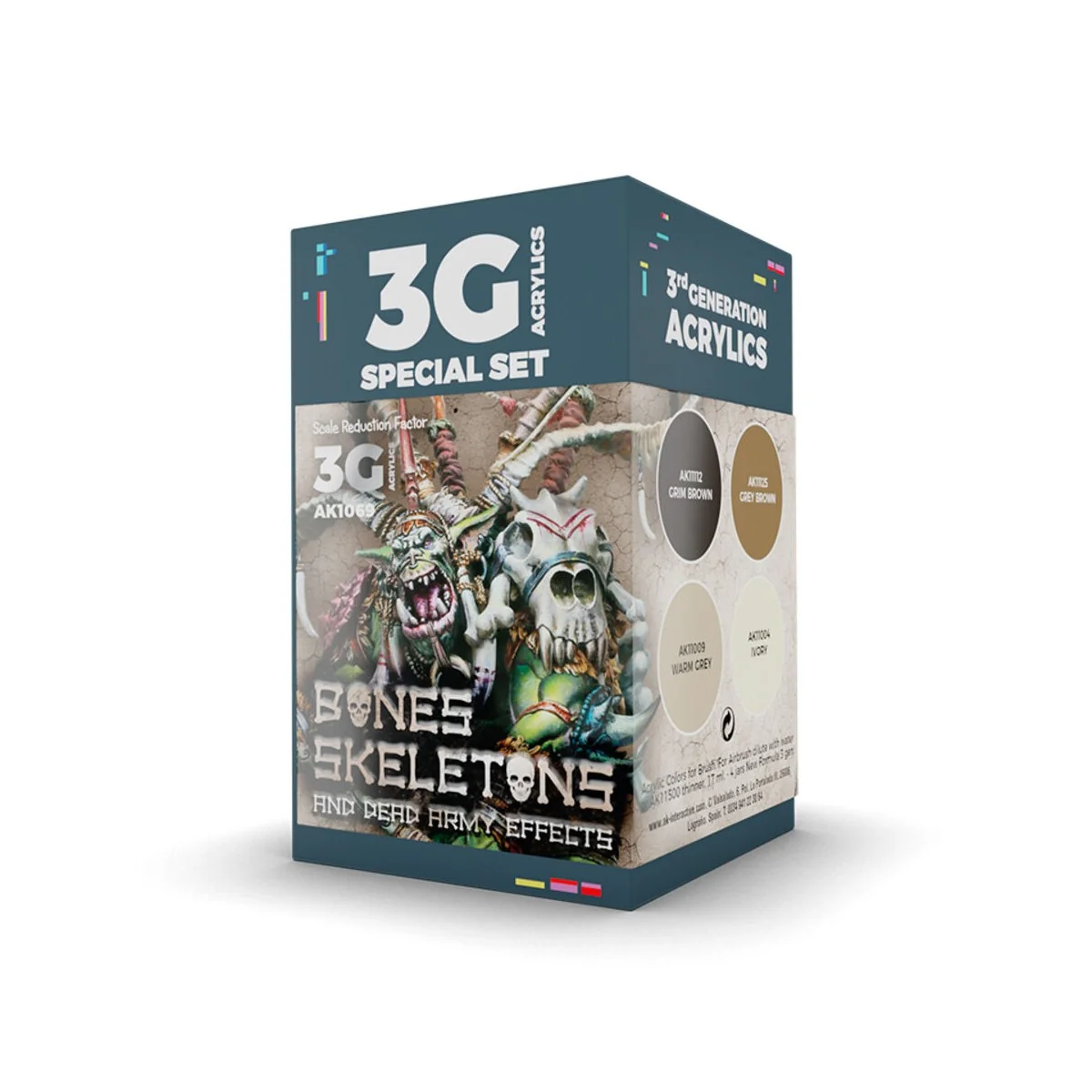 WARGAME COLOR SET. BONES AND SKELETONS. - AK Interactive AK1069 WARGAME COLOR SET. BONES AND SKELETONS. - AK Interactive AK1069