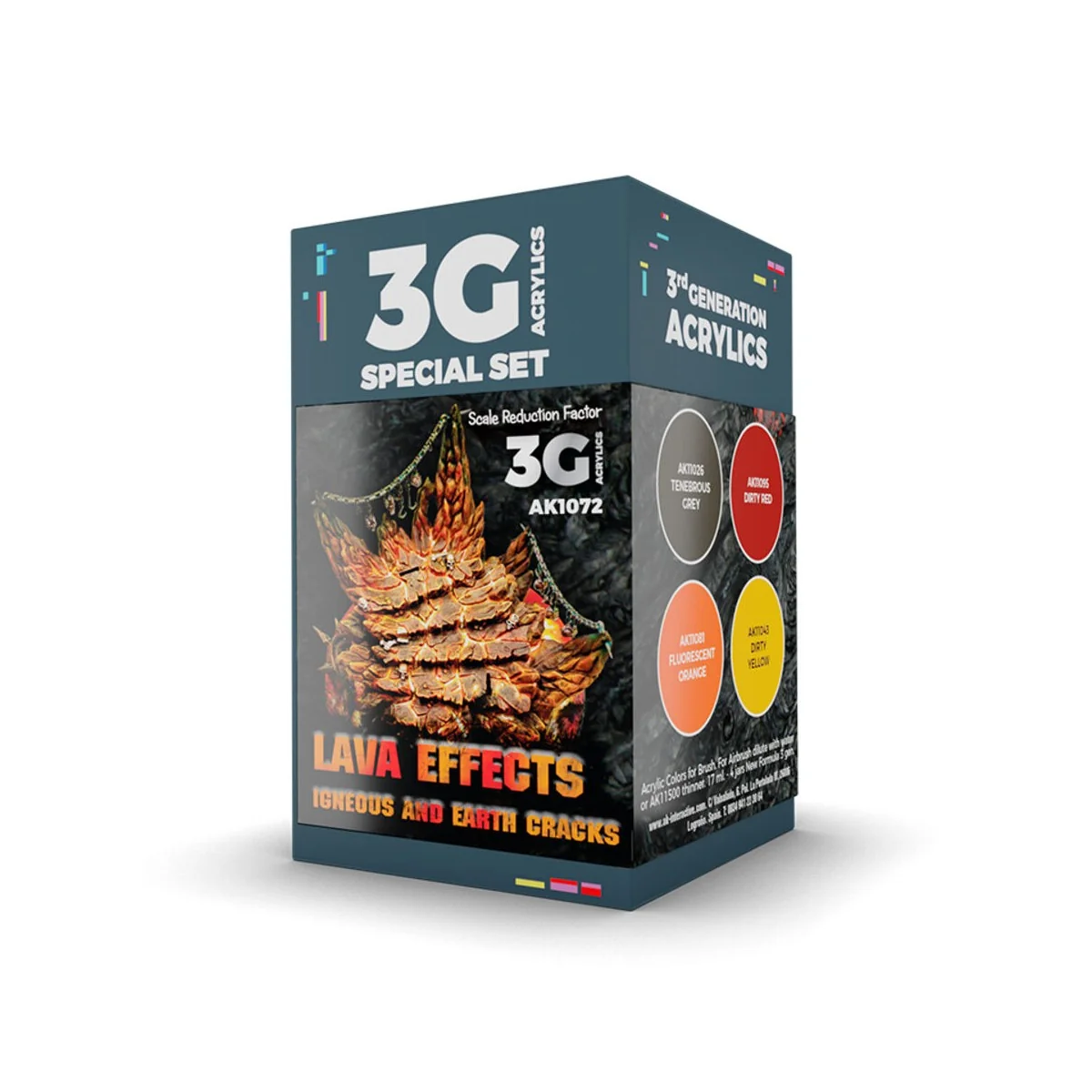 WARGAME COLOR SET. LAVA EFFECTS. - AK Interactive AK1072 WARGAME COLOR SET. LAVA EFFECTS. - AK Interactive AK1072