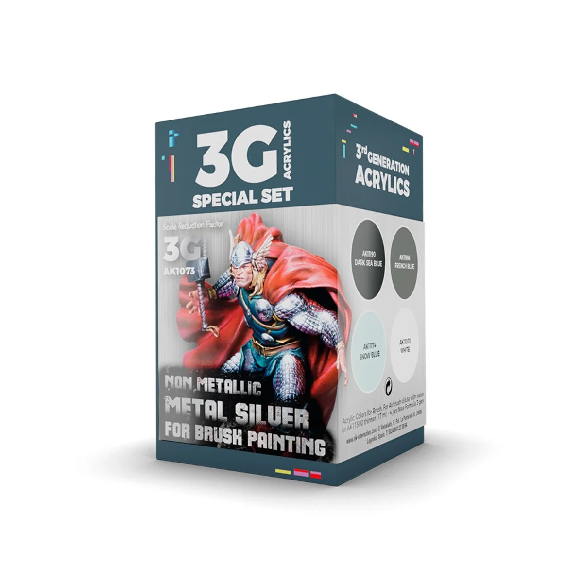 WARGAME COLOR SET. NON METALLIC METAL SILVER (W.B) - AK Interactive...