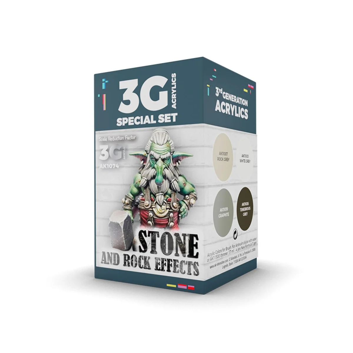 WARGAME COLOR SET. STONE AND ROCK EFFECTS. - AK Interactive AK1074