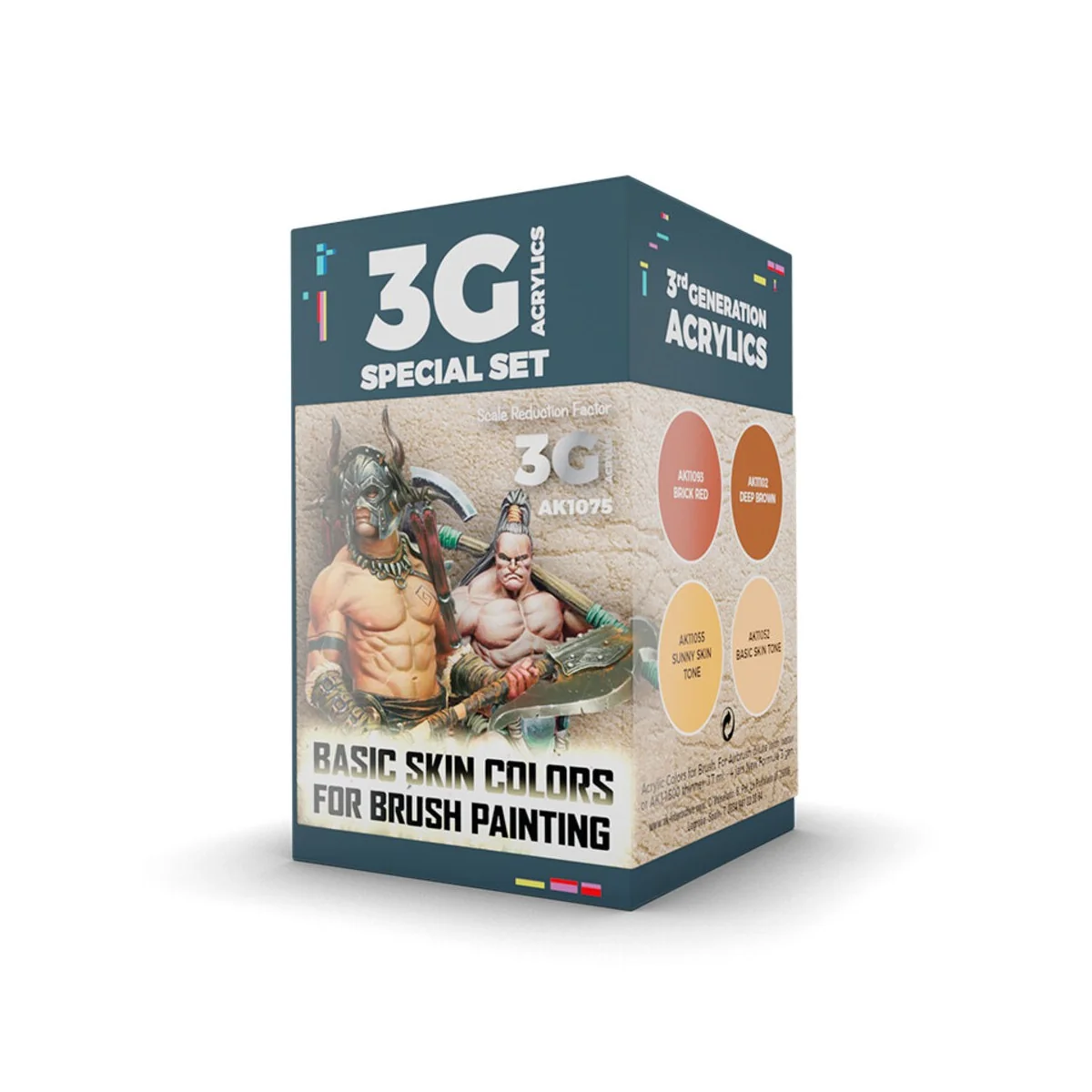 WARGAME COLOR SET. BASIC SKIN COLORS - AK Interactive AK1075 WARGAME COLOR SET. BASIC SKIN COLORS - AK Interactive AK1075