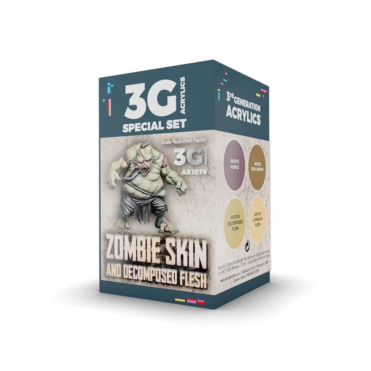 WARGAME COLOR SET. ZOMBIE SKIN. - AK Interactive AK1076