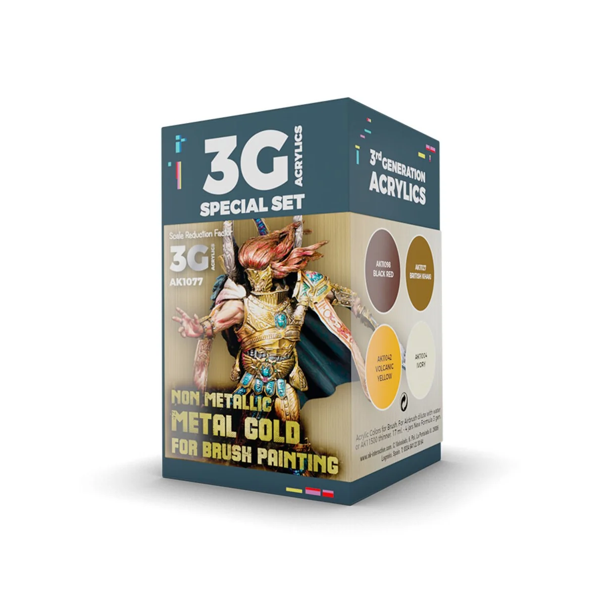 WARGAME COLOR SET. NON METALLIC METAL GOLD (W. B.) - AK Interactive...