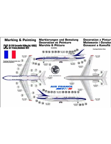 Se-210 Caravelle Air France, 1/144 - Mistercraft D-28