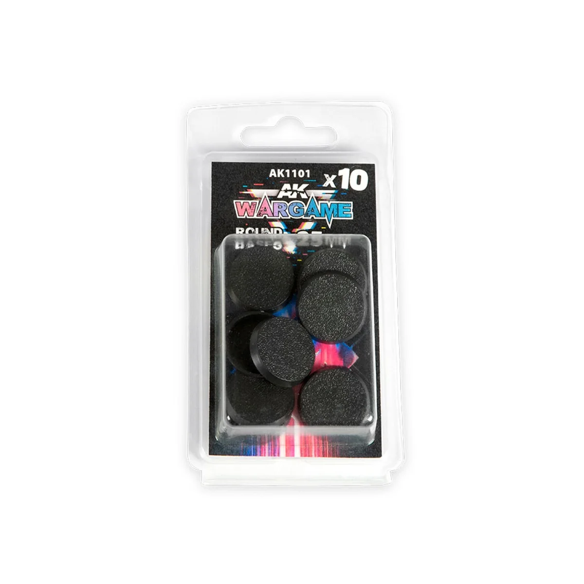 PLASTIC WARGAME BASES. ROUND BASE 25mm - AK Interactive AK1101