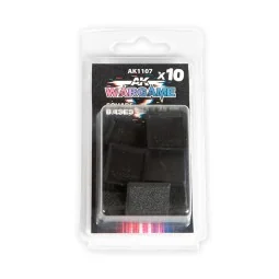 PLASTIC WARGAME BASES. SQUARE BASE 25x25mm - AK Interactive AK1107