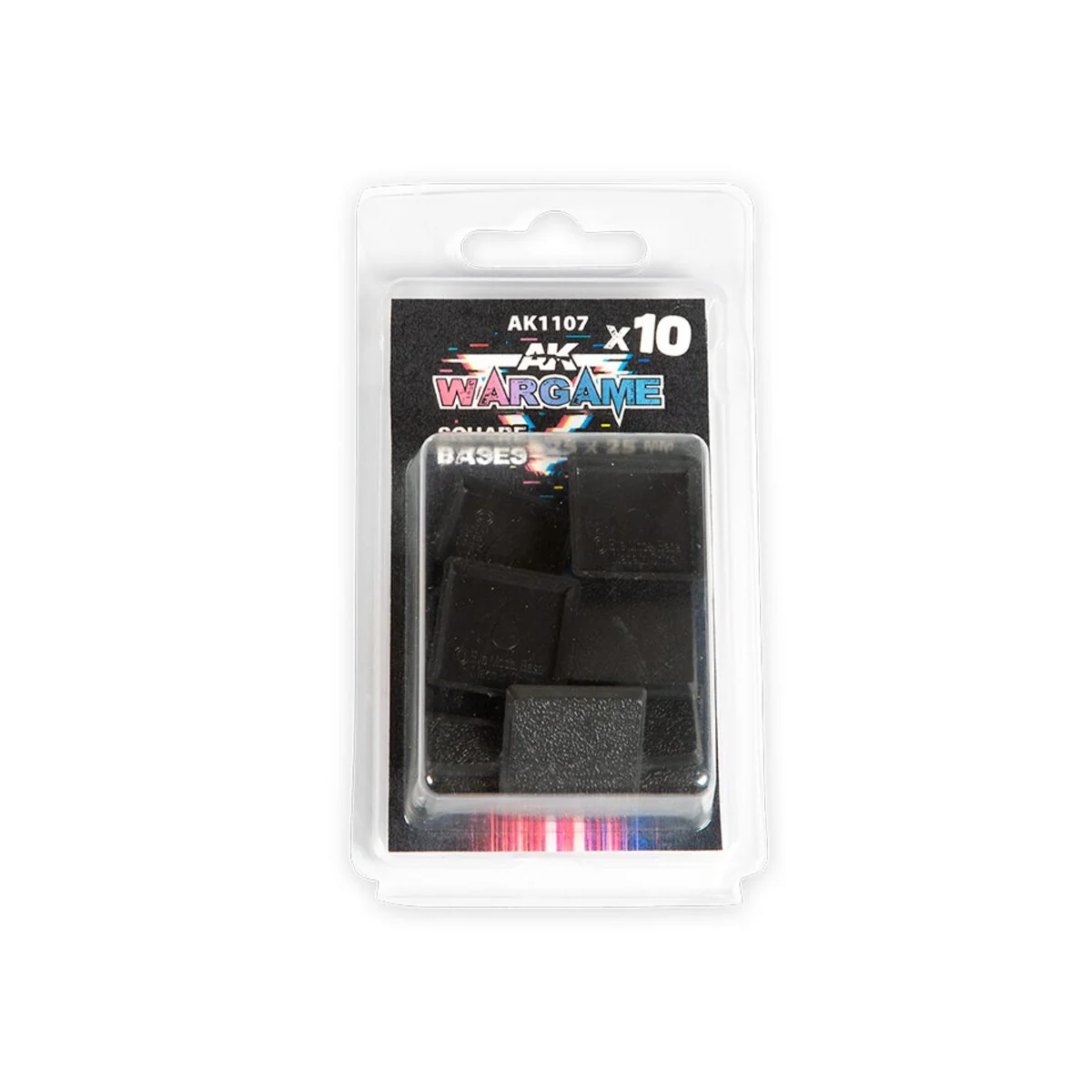 PLASTIC WARGAME BASES. SQUARE BASE 25x25mm - AK Interactive AK1107