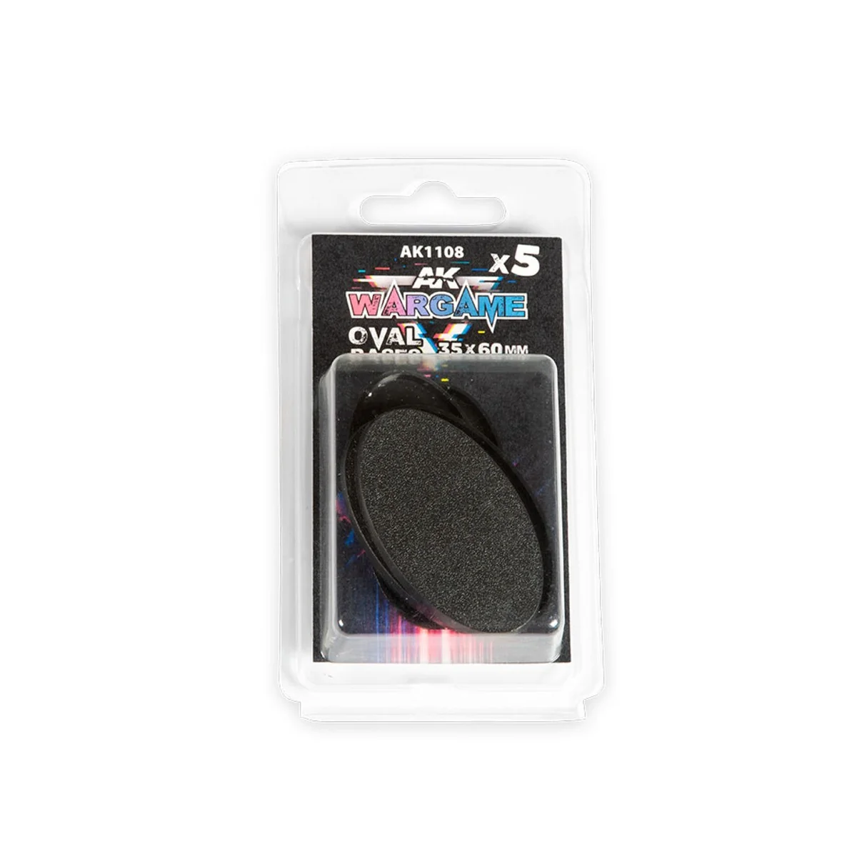 PLASTIC WARGAME BASES. OVAL BASE 35x60mm - AK Interactive AK1108