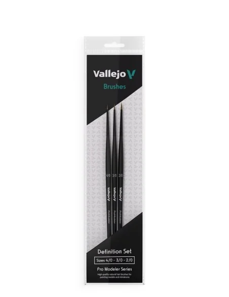 Definition Set Natural Hair (Sizes 4/0, 3/0 & 2/0) - Vallejo B01990
