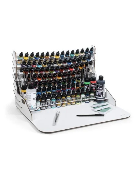 Paint display and work station with vertical storage 50 x 37 x 29, ...