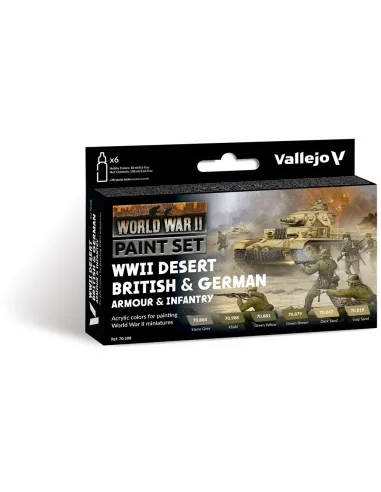 Model Color: Desert British & German Armour & Infantry 18 ml - Vall...