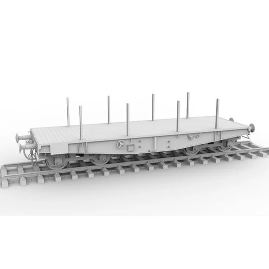 GERMAN RAILWAY SCHWERER PLATTFORMWAGEN TYME SSYS 1/35 - AK Interact...