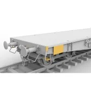 GERMAN RAILWAY SCHWERER PLATTFORMWAGEN TYME SSYS 1/35 - AK Interact...