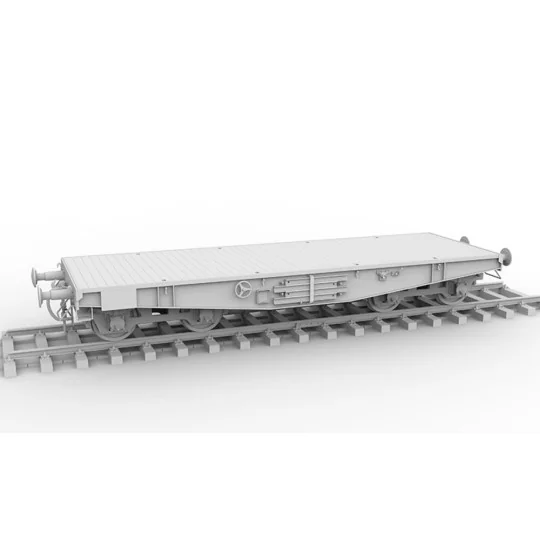 GERMAN RAILWAY SCHWERER PLATTFORMWAGEN TYME SSYS, 1/35 - AK Interac...