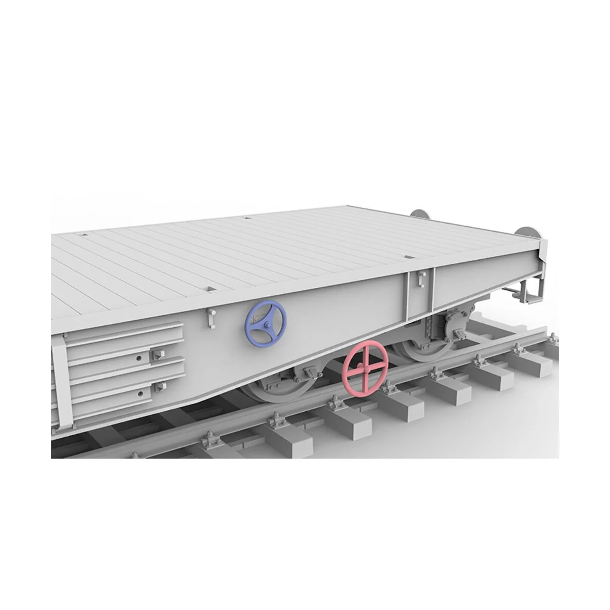 GERMAN RAILWAY SCHWERER PLATTFORMWAGEN TYME SSYS, 1/35 - AK Interac...