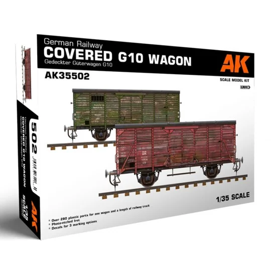 GERMAN RAILWAY COVERED G10 WAGON GEDECKTER GÜTERWAGEN G10 1/35 - AK...