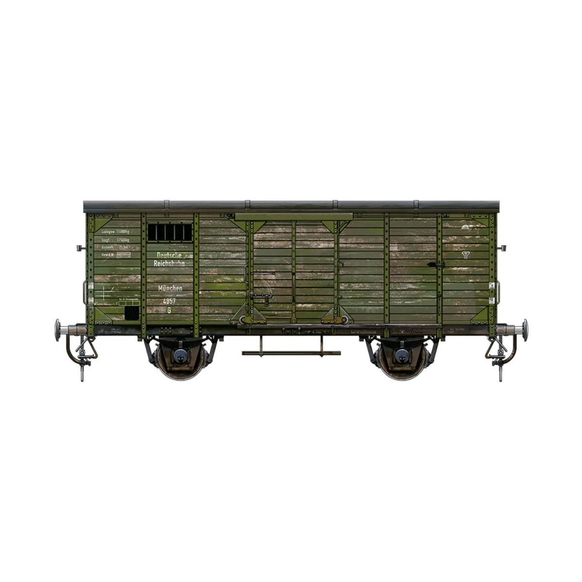 GERMAN RAILWAY COVERED G10 WAGON GEDECKTER GÜTERWAGEN G10, 1/35 - A...