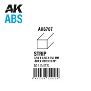 Strips 0.50 x 0.50 x 350mm - ABS STRIP - AK Interactive AK6707