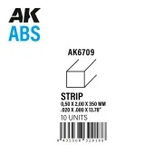 Strips 0.50 x 2.00 x 350mm - ABS STRIP - AK Interactive AK6709