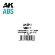 1.5mm thickness x 245 x 195mm - ABS SHEET - AK Interactive AK6741