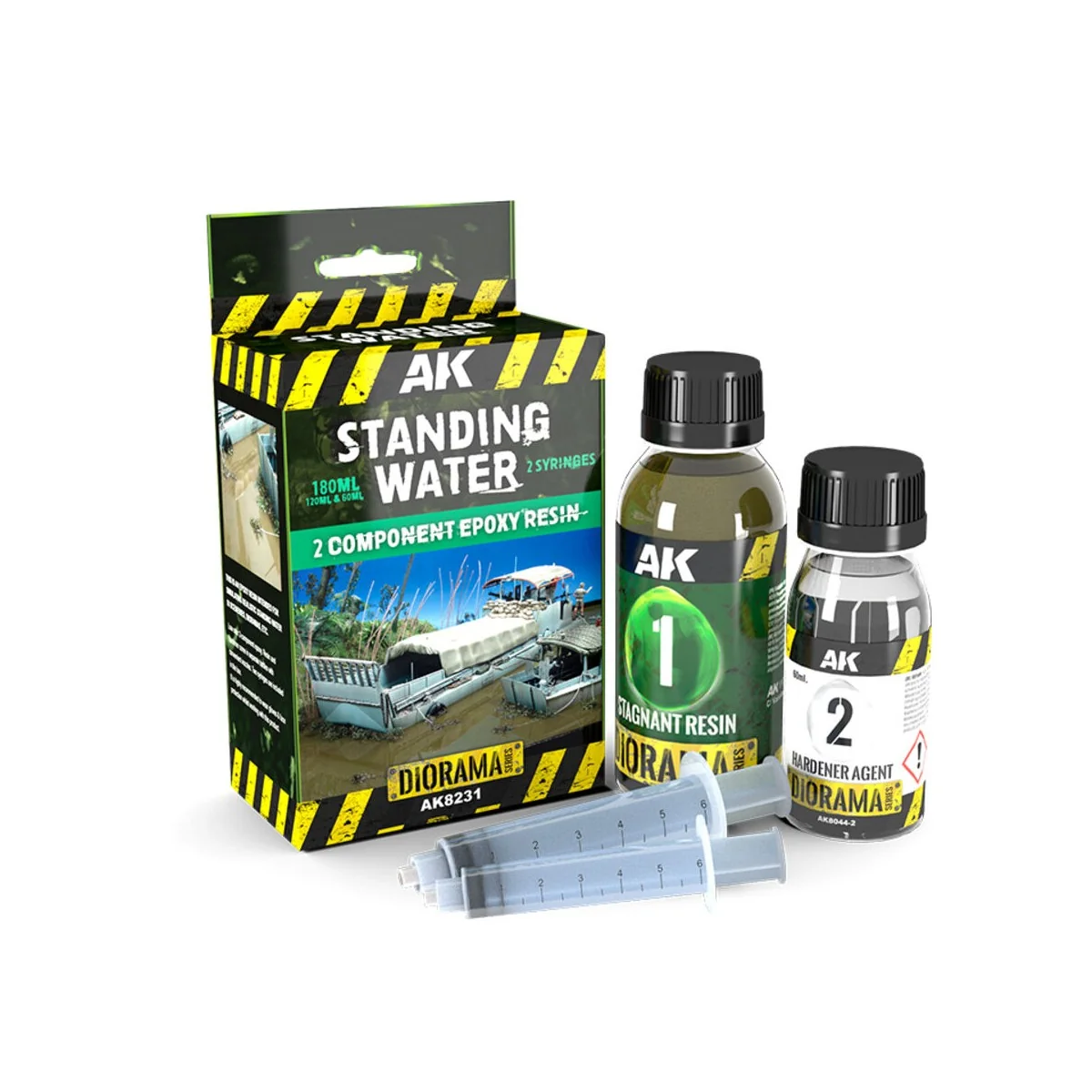 RESIN STAGNANT WATER COMPONENTS EPOXY RESIN 180ML - AK Interactive ...