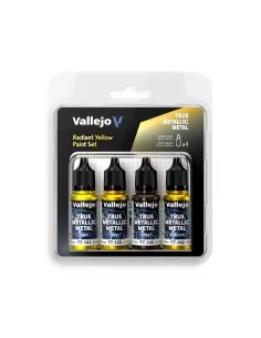 True Metallic Metal: Radiant Yellow Paint Set (4) - Vallejo 77259