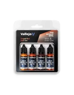 True Metallic Metal: Forged Red Paint Set (4) - Vallejo 77260