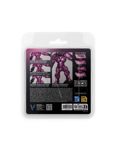 True Metallic Metal: Crimson Magenta Paint Set (4) - Vallejo 77261