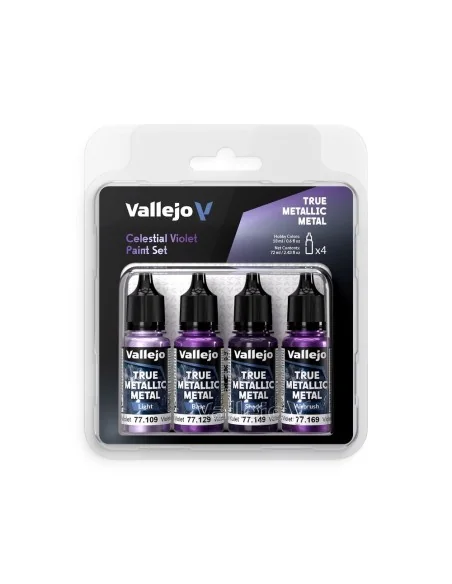 True Metallic Metal: Celestial Violet Paint Set (4) - Vallejo 77262