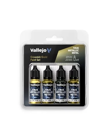 [NO_DESC] True Metallic Metal: Greenish Gold Paint Set (4) - Vallej...