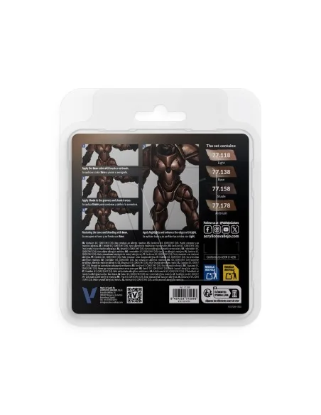 True Metallic Metal: Rusty Metal Paint Set (4) - Vallejo 77269