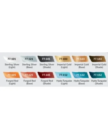 True Metallica Metal: Starter Set (12 colors set) - Vallejo 77272