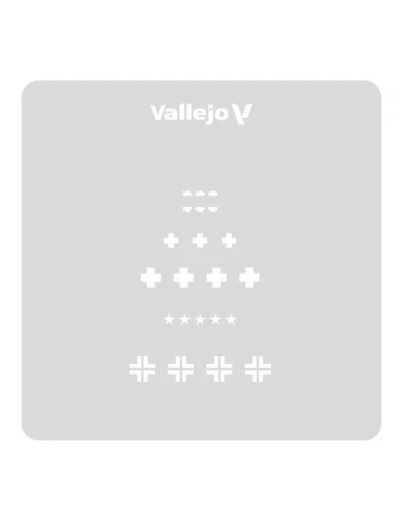 Vallejo Stencils: Assorted German WWII Tank Marks 125 x 125 mm - Va...
