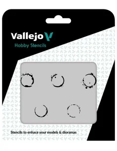 Vallejo Stencils: Drum Oil Marks 125 x 125 mm - Vallejo ST-AFV002