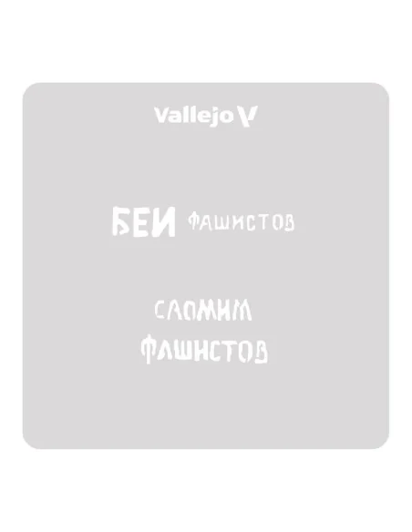 Vallejo Stencils: Soviet Slogans WWII nº 1 125 x 125 mm - Vallejo S...