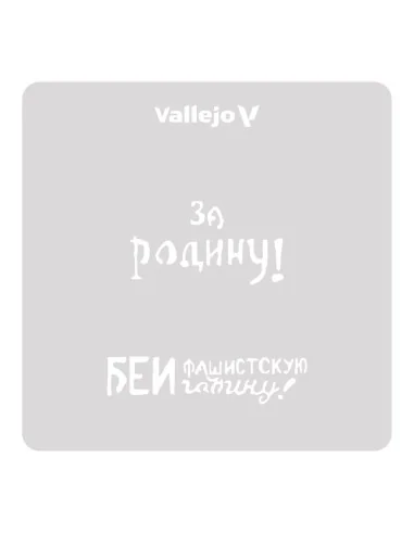 Vallejo Stencils: Soviet Slogans WWII nº 2 125 x 125 mm - Vallejo S...