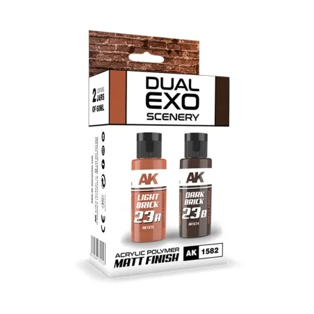 LIGHT BRICK & DARK BRICK DUAL EXO Set 23 - AK Interactive AK1582