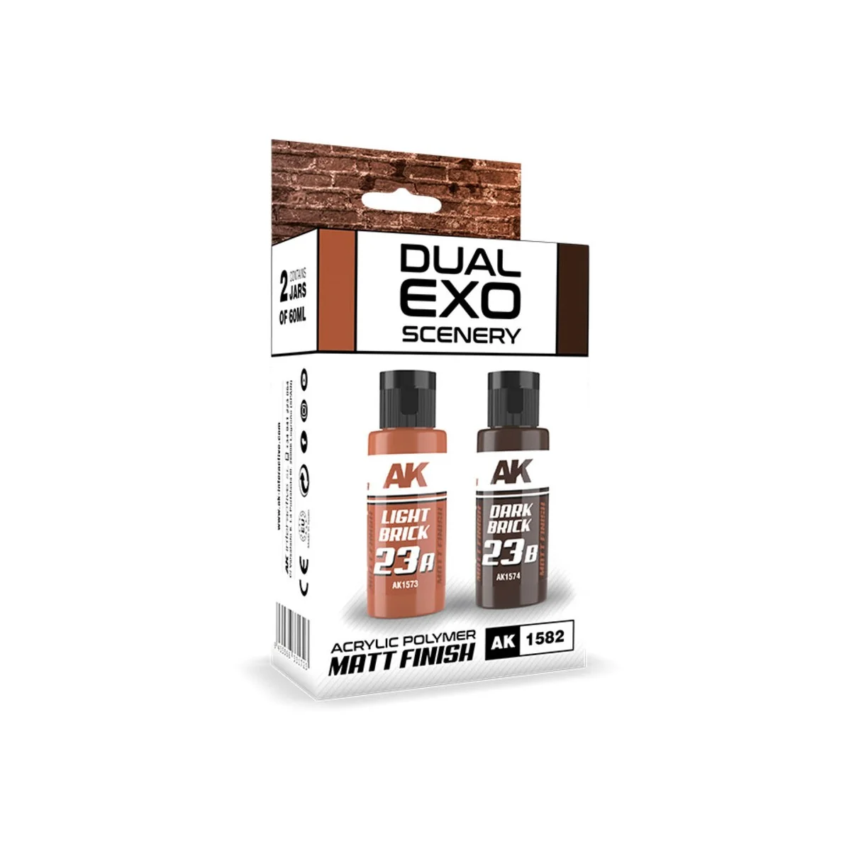 LIGHT BRICK & DARK BRICK DUAL EXO Set 23 - AK Interactive AK1582