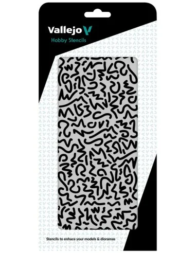Vallejo Stencils: Luftwaffe WWII Shingles Camo 125 x 250 mm - Valle...