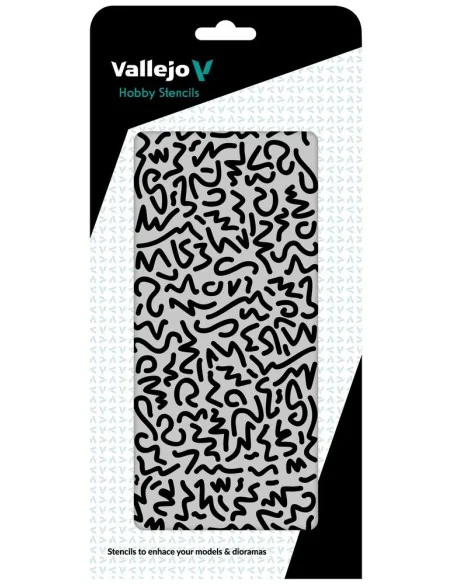 Vallejo Stencils: Luftwaffe WWII Shingles Camo 125 x 250 mm - Valle...