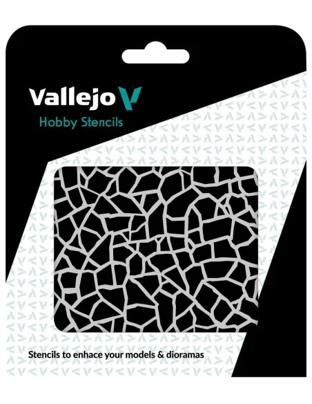 [NO_DESC] Vallejo Stencils: Giraffe Camo WWII 125 x 125 mm - Vallej...