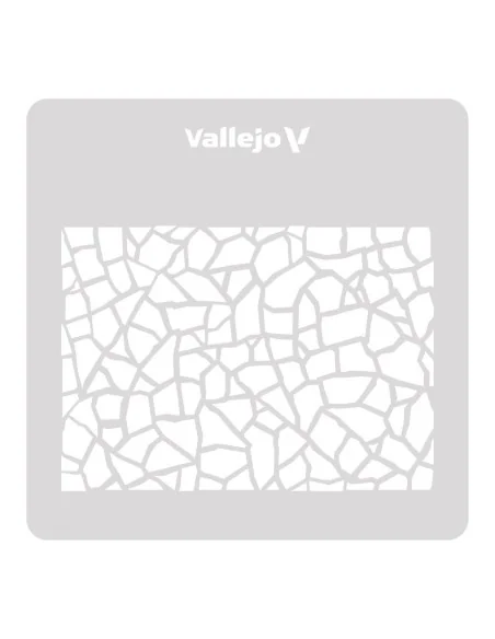 Vallejo Stencils: Giraffe Camo WWII 125 x 125 mm - Vallejo ST-CAM003