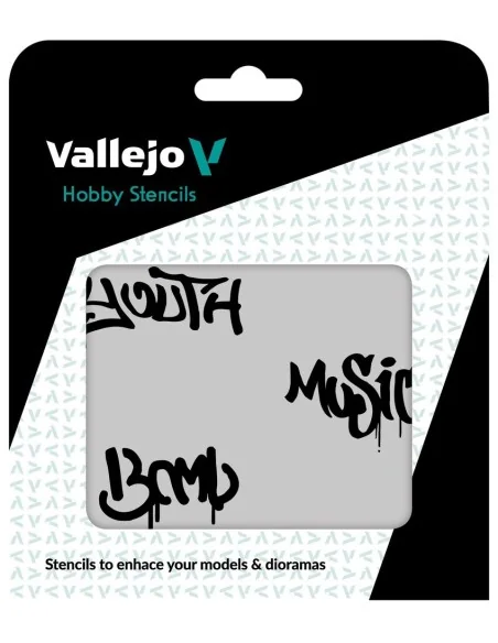 Vallejo Stencils: Street Art nº 1 125 x 125 mm - Vallejo ST-LET003